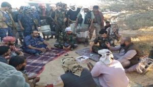 قيادات عسكرية وأمنية بشبوة تستقبل قوات العمالقة المدعومة إماراتيا