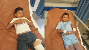 تعز.. إصابة طفلين بإنفجار مقذوف من مخلفات الحوثيين