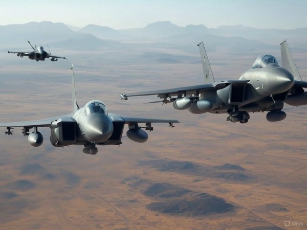 الطيران الأمريكي يشن غارات على مواقع للحوثيين في الجوف