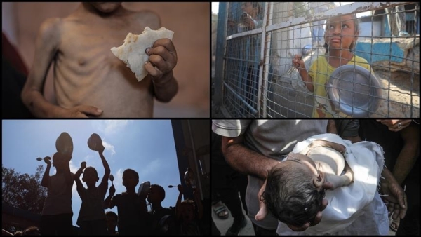 أطفال غزة بين الموت جوعا وأكل الرمال