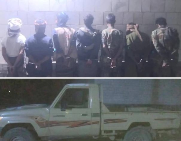 أبين .. الأمن يضبط مسؤول أمني وأفراد متورطين في ابتزاز سائق شاحنة مصري