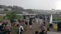 تعز تشيع الطفل أيلول ووفاة طفل آخر جراء السيول في المدينة